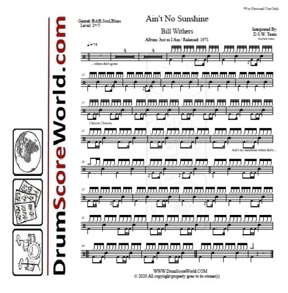 Bill Withers - Ain't No Sunshine